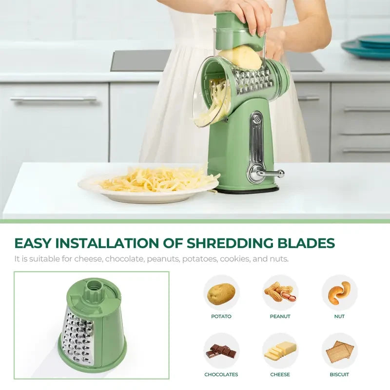 Susteas Hand Crank Rotary Grater