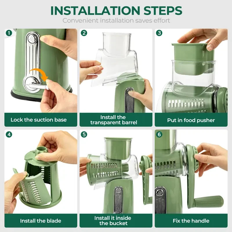 Susteas Hand Crank Rotary Grater