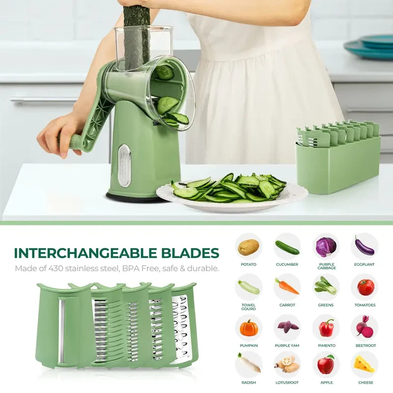 Susteas Hand Crank Rotary Grater