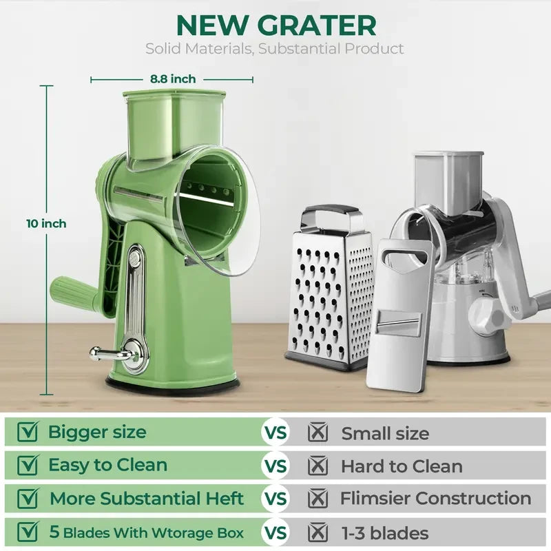 Susteas Hand Crank Rotary Grater
