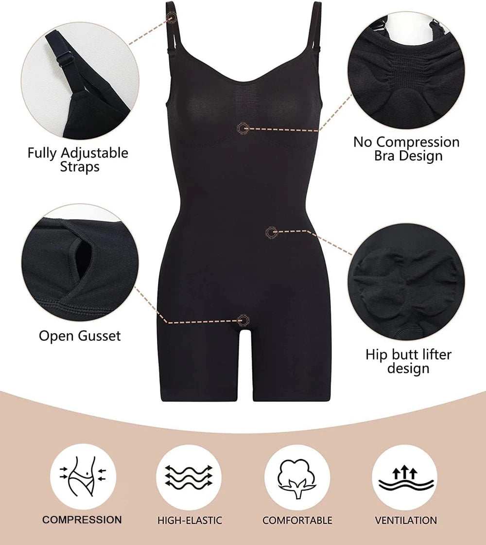 SHAPERX Tummy Control Bodysuit
