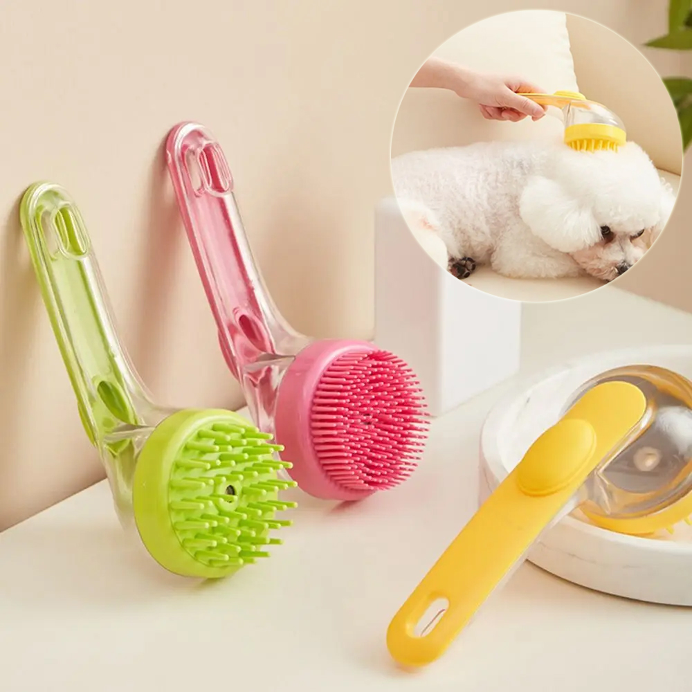 2-in-1 Pet Bath & Grooming Brush